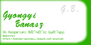 gyongyi banasz business card